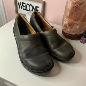 Born Leather Clog Mule Shoes Womens 8